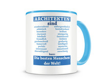 Tasse mit dem Motiv Architekten sind Tasse Modellnummer  hellblau/hellblau