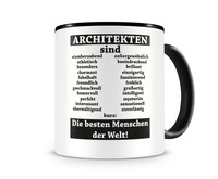 Tasse mit dem Motiv Architekten sind Tasse Modellnummer  schwarz/schwarz