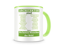 Tasse mit dem Motiv Architekten sind Tasse Modellnummer  grün 902/grün 902