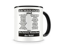 Tasse mit dem Motiv Archologen sind Tasse Modellnummer  schwarz/schwarz