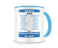 Tasse mit dem Motiv rzte sind Tasse Modellnummer  hellblau/hellblau