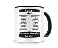 Tasse mit dem Motiv rzte sind Tasse Modellnummer  schwarz/schwarz