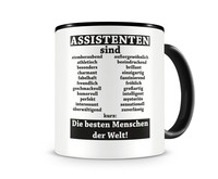 Tasse mit dem Motiv Assistenten sind Tasse Modellnummer  schwarz/schwarz