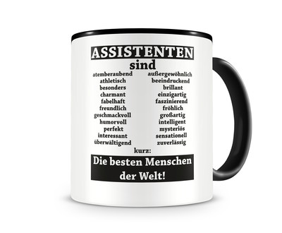 Tasse mit dem Motiv Assistenten sind