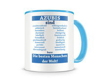 Tasse mit dem Motiv Azubis sind Tasse Modellnummer  hellblau/hellblau