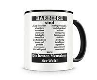 Tasse mit dem Motiv Barbiere sind Tasse Modellnummer  schwarz/schwarz