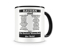 Tasse mit dem Motiv Bauern sind Tasse Modellnummer  schwarz/schwarz