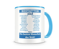 Tasse mit dem Motiv Bestatter sind Tasse Modellnummer  hellblau/hellblau