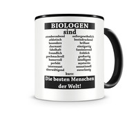 Tasse mit dem Motiv Biologen sind Tasse Modellnummer  schwarz/schwarz