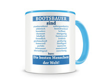 Tasse mit dem Motiv Bootsbauer sind Tasse Modellnummer  hellblau/hellblau