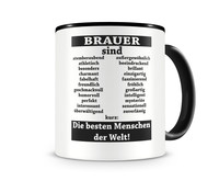 Tasse mit dem Motiv Brauer sind Tasse Modellnummer  schwarz/schwarz