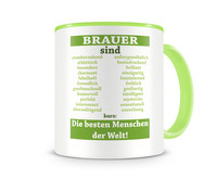 Tasse mit dem Motiv Brauer sind Tasse Modellnummer   grün/grün