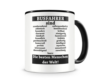 Tasse mit dem Motiv Busfahrer sind