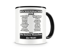 Tasse mit dem Motiv Büchsenmacher sind Tasse Modellnummer  schwarz/schwarz