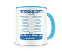 Tasse mit dem Motiv Bhnentechniker sind Tasse Modellnummer  hellblau/hellblau