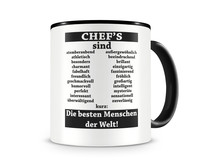 Tasse mit dem Motiv Chef”s sind Tasse Modellnummer  schwarz/schwarz