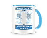 Tasse mit dem Motiv Dolmetscher sind Tasse Modellnummer  hellblau/hellblau