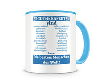 Tasse mit dem Motiv Ergotherapeuten sind Tasse Modellnummer  hellblau/hellblau