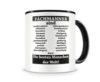 Tasse mit dem Motiv Fachmnner sind Tasse Modellnummer  schwarz/schwarz