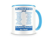 Tasse mit dem Motiv Floristen sind Tasse Modellnummer  hellblau/hellblau