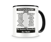 Tasse mit dem Motiv Fotografen sind Tasse Modellnummer  schwarz/schwarz