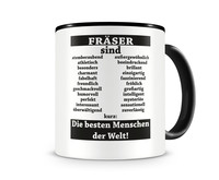 Tasse mit dem Motiv Frser sind Tasse Modellnummer  schwarz/schwarz