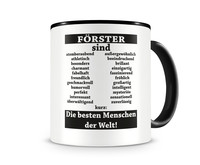 Tasse mit dem Motiv F�rster sind Tasse Modellnummer  schwarz/schwarz