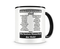 Tasse mit dem Motiv Gebudereiniger sind Tasse Modellnummer  schwarz/schwarz