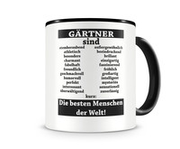 Tasse mit dem Motiv Grtner sind Tasse Modellnummer  schwarz/schwarz