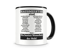 Tasse mit dem Motiv Hausmeister sind Tasse Modellnummer  schwarz/schwarz