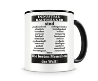 Tasse mit dem Motiv Industriekaufmnner sind Tasse Modellnummer  schwarz/schwarz