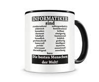 Tasse mit dem Motiv Informatiker sind Tasse Modellnummer  schwarz/schwarz