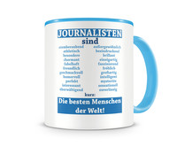 Tasse mit dem Motiv Journalisten sind Tasse Modellnummer  hellblau/hellblau