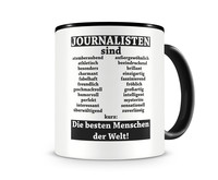 Tasse mit dem Motiv Journalisten sind Tasse Modellnummer  schwarz/schwarz