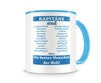 Tasse mit dem Motiv Kapitne sind Tasse Modellnummer  hellblau/hellblau