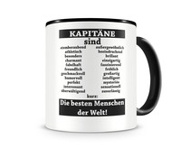 Tasse mit dem Motiv Kapitne sind Tasse Modellnummer  schwarz/schwarz