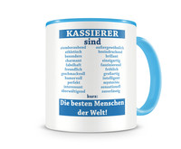 Tasse mit dem Motiv Kassierer sind Tasse Modellnummer  hellblau/hellblau