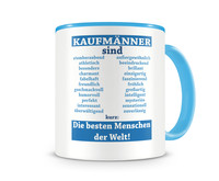 Tasse mit dem Motiv Kaufmnner sind Tasse Modellnummer  hellblau/hellblau