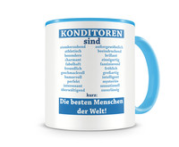 Tasse mit dem Motiv Konditoren sind Tasse Modellnummer  hellblau/hellblau