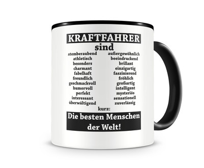 Tasse mit dem Motiv Kraftfahrer sind