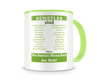 Tasse mit dem Motiv Künstler sind Tasse Modellnummer  grün 902/grün 902