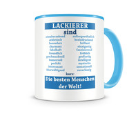 Tasse mit dem Motiv Lackierer sind Tasse Modellnummer  hellblau/hellblau