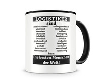 Tasse mit dem Motiv Logistiker sind Tasse Modellnummer  schwarz/schwarz