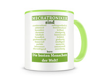 Tasse mit dem Motiv Mechatroniker sind Tasse Modellnummer  grn/grn
