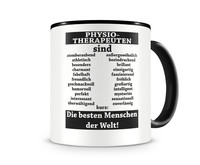 Tasse mit dem Motiv Physiotherapeuten sind Tasse Modellnummer  schwarz/schwarz