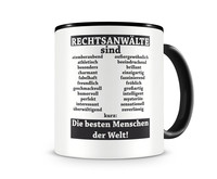 Tasse mit dem Motiv Rechtsanwlte sind Tasse Modellnummer  schwarz/schwarz