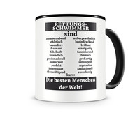 Tasse mit dem Motiv Rettungsschwimmer sind Tasse Modellnummer  schwarz/schwarz