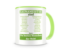 Tasse mit dem Motiv Saunameister sind Tasse Modellnummer  grn 902/grn 902