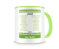 Tasse mit dem Motiv Sozialpdagogen sind Tasse Modellnummer  grn 902/grn 902