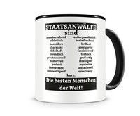 Tasse mit dem Motiv Staatsanwlte sind Tasse Modellnummer  schwarz/schwarz